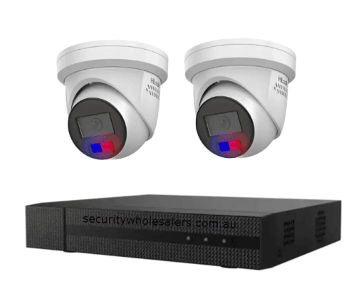 HiLook Hikvision 6MP 2 Camera Kit with 2 x AI IntelliSense, Full-Color Built-in Audio, 4CH 4K NVR