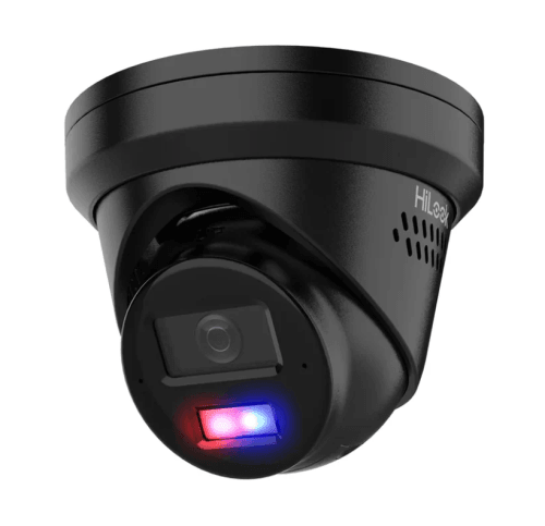 HiLook 6MP IPC-T269-MU/SL All in One Camera with Blue / Red Strobe / Audio (ACDC) (BLACK)