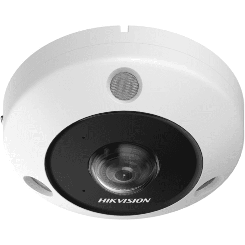 Hikvision DS-2CD6365G1-IVS 6MP Outdoor Fisheye Camera, Built-in Mic, 15m IR, Panoramic, 1.16mm