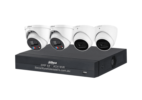 Dahua 6 MP + 8 Channels Kit: 2 x 6MP TiOC and 2 x 6MP Turret Cameras with 8CH AI NVR