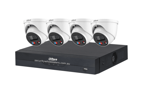 Dahua 4 x 8MP TiOC CCTV Kit: Full Colour Night Vision, Audible Warning 4CH PoE AI NVR