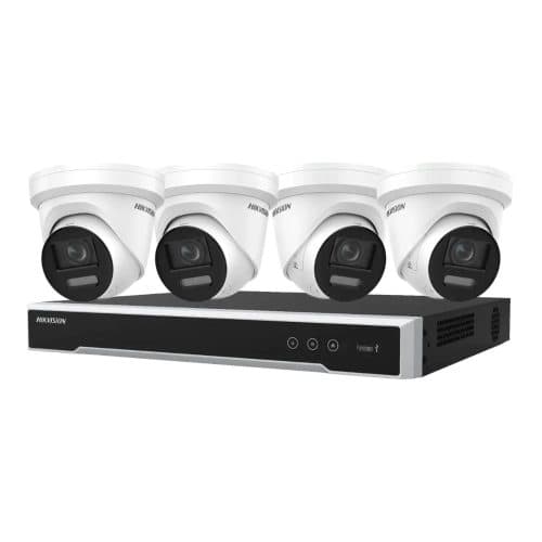 Hikvision 4 x 8MP ColorVu Cameras + 8CH 4TB 4K NVR Turret Cameras Bundle