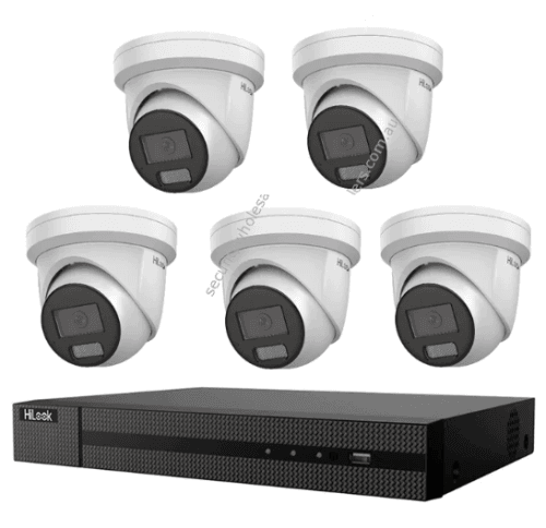 HiLook Hikvision 6MP 8CH CCTV Kit with 5x Turret IP Cameras IPC-T262H-MU