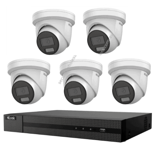HiLook Hikvision 6MP 8CH CCTV Kit with 5x Turret IP Cameras IPC-T262H-MU
