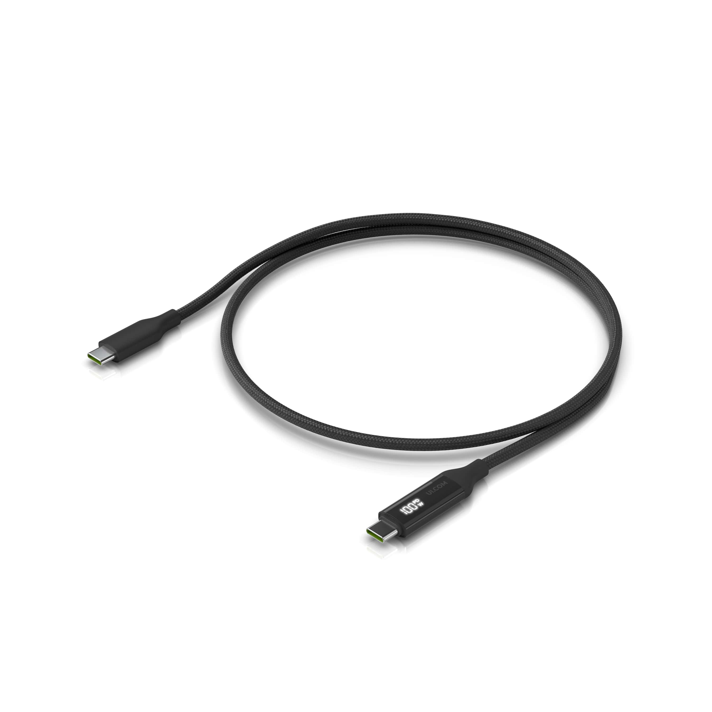 Ubiquiti USB-C Cable with Charge Display (UACC-Cable-USB-100W-1M-BK)