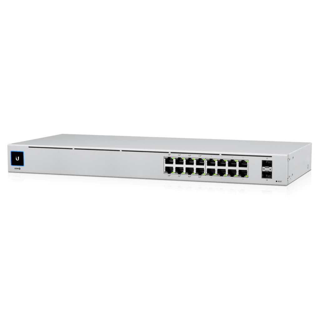Ubiquiti UniFi 16-port Managed Gigabit Switch - 8x PoE+ Ports (USW-16-POE)